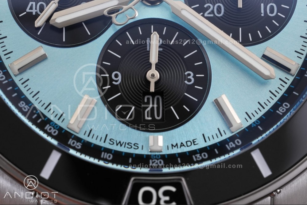 Super Chronomat B01 44 SS BLF 1:1 Best Edition Ice Blue Dial on SS Bracelet A7750 — photo 5