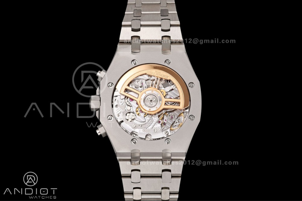 Royal Oak Chrono 26240 SS OCTA 1:1 Best Edition White Dial on SS Bracelet JH4401 Super Clone (Free Sprung) — photo 9