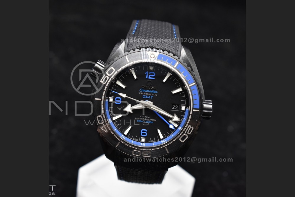 Planet Ocean 45.5mm Deep Black Blue Real Ceramic VSF 1:1 Best Edition on Black Nylon Strap A8906 Super Clone