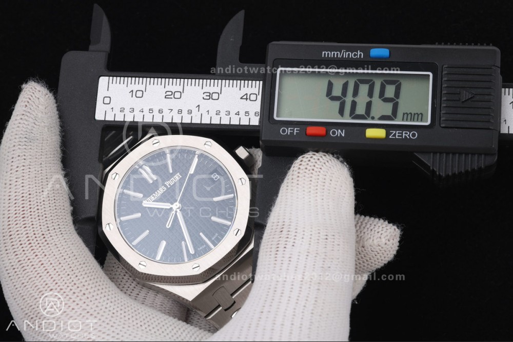 Royal Oak 41mm 15500 SS VSF 1:1 Best Edition Black Textured Dial on SS Bracelet DD4302 Super Clone — photo 23